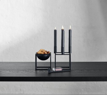 by Lassen Kubus 4 candleholder, black