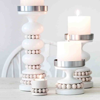 Aarikka Keisarinna candleholder, white, decoration image