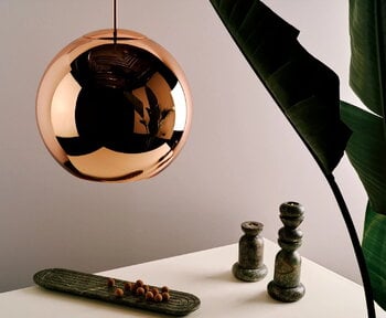 Tom Dixon Copper LED pendant, round, 25 cm