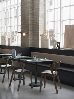 Muuto Linear Steel Café-bord 70 x 70 cm, mörkgrönt