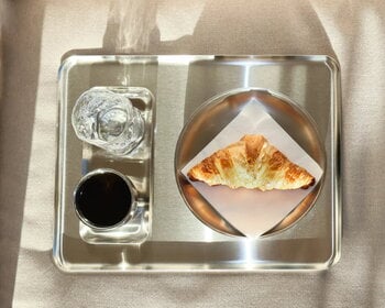 Nichba Espresso cup, 30 cl, polished stainless steel, decoration image