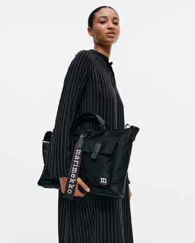 Marimekko Borsa a tracolla Everything Messenger, nero solido, immagine decorativa