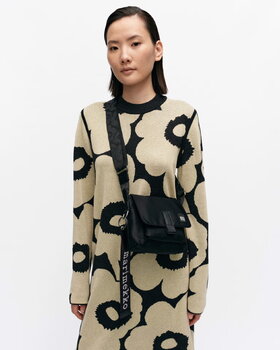 Marimekko Borsa a tracolla Mini Messenger, nero solido, immagine decorativa