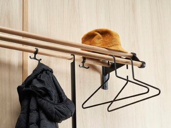 Essem Design Nostalgi 291 hat rack, 100 cm, black stained oak - black