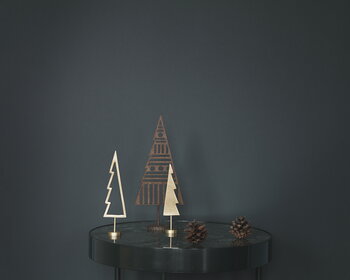 ferm LIVING Winterland Brass Tree koristepuu, pieni, messinki