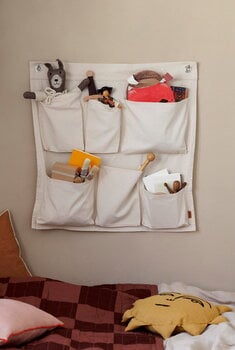 ferm LIVING Canvas Wall Pockets, blanc cassé