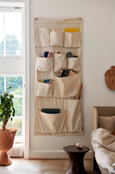 ferm LIVING Canvas XL Wall Pockets, off-white