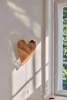 ferm LIVING Heart wall lamp, oiled oak