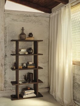 ferm LIVING Kona bookcase 1x4, dark stained oak, decoration image