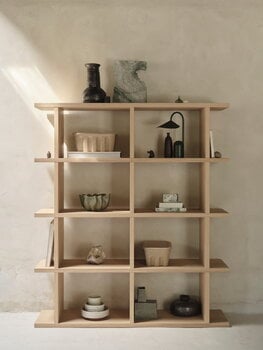 Ferm Living Kona bookcase 2x4, natural oak, decoration image