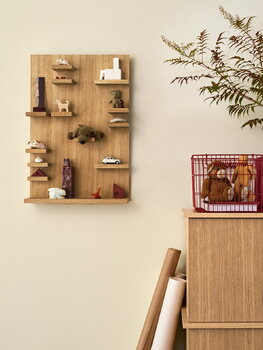 Ferm Living Cala pinottava kori, 2 kpl, poppy red, sisustuskuva