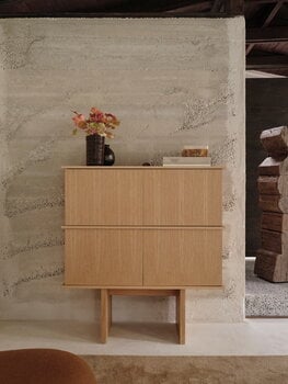 ferm LIVING Contenitore Stilt, doppio, rovere naturale, immagine decorativa