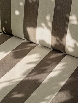 ferm LIVING Desert 2-seater sofa, cashmere - chocolate Stripe