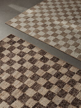 Ferm Living Check Wool Jute matto, 200 x 300 cm, l.valkoinen - natural, sisustuskuva