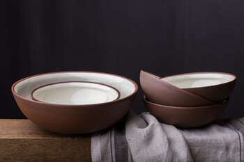 Vaidava Ceramics Earth Raw bowl, 2 L, brown - beige