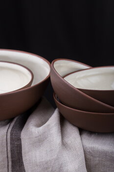 Vaidava Ceramics Earth Raw Schale, 2 l, Braun - Beige