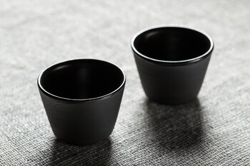 Vaidava Ceramics Eclipse espressokopp, 2-pack, svart