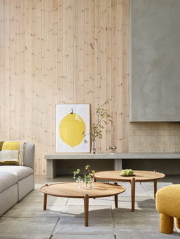 Design House Stockholm Aria sohvapöytä, 90 cm, korkea, tammi, sisustuskuva