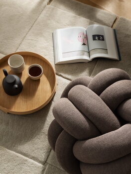 Design House Stockholm Knot cushion, M, brown