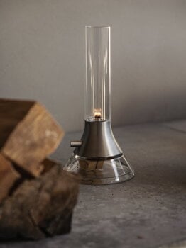 Design House Stockholm Lampe à kérosène Fyr, argent mat