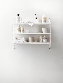 String Furniture String Pocket shelf, metal, white