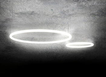 Artemide Alphabet of Light Circular vägg-/taklampa, 90 cm, vit