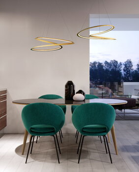 Nemo Lighting Lampada a sospensione Kepler Petite, luce diretta 2700K, oro, immagine decorativa