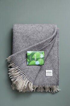 Lapuan Kankurit Coperta Arvo, 130 x 180 cm, bianco - grigio screziato