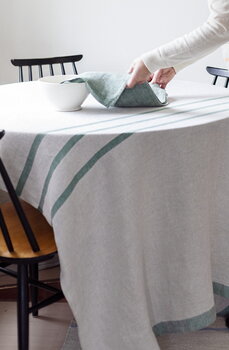 Lapuan Kankurit Usva tablecloth, 150 x 260 cm, linen - aspen green