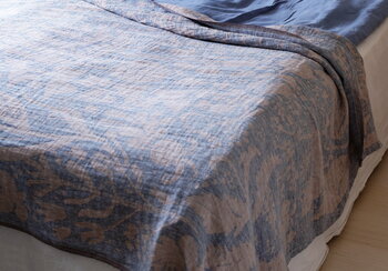 Lapuan Kankurit Nappe/plaid Villiyrtit, 150 x 200 cm, myrtille - cannelle