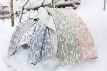 Lapuan Kankurit Jäkälä giant towel, white - cinnamon