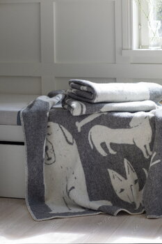 Lapuan Kankurit Koirapuisto blanket, 90 x 130 cm, grey - white