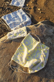 Lapuan Kankurit Koodi drawstring bag, rainy blue - linen