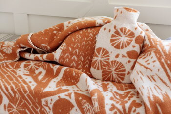 Lapuan Kankurit Metsikkö blanket, cognac - white