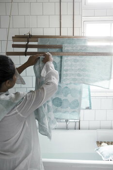 Lapuan Kankurit Sade hand towel, white - turquoise