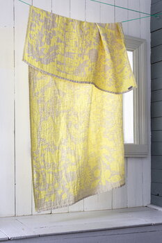 Lapuan Kankurit Villiyrtit bath towel, yellow - linen