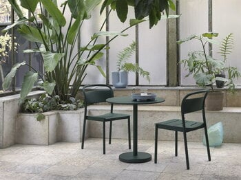 Muuto Linear Steel side chair, dark green