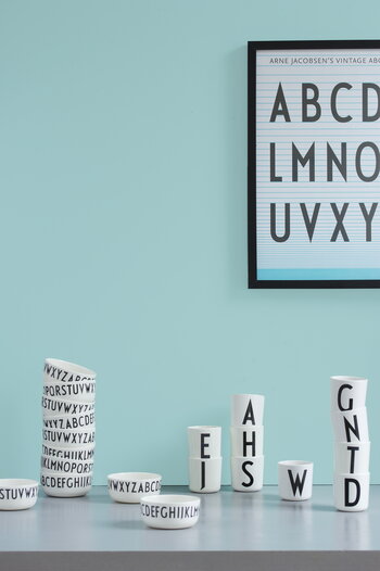 Design Letters Arne Jacobsen melamine cup A-Z