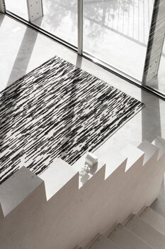 Nanimarquina Tapis Doblecara 1, noir - blanc cassé