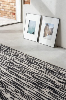 Nanimarquina Tapis Doblecara 1, noir - blanc cassé