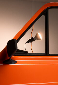 Flos Parentesi 50 floor lamp, orange, dimmable