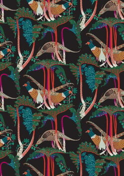 Klaus Haapaniemi & Co. Pheasants tapetti, mattapinnoitettu