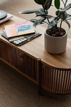 Poiat Bastone low sideboard with doors, oak