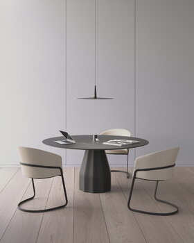 Viccarbe Burin table, 150 cm, black - lacquered black