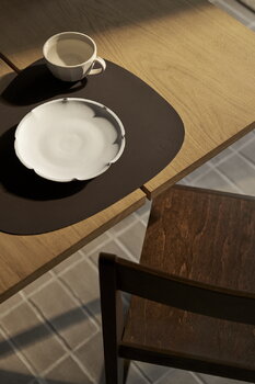 LIND DNA Tovaglietta Curve, 37 x 44 cm, nocciola in pelle Corduroy, immagine decorativa