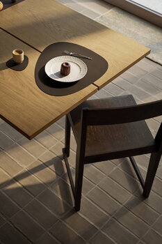 LIND DNA Tovaglietta Curve, 37 x 44 cm, nocciola in pelle Corduroy, immagine decorativa