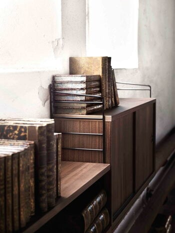 String Furniture String shelf 78 x 30 cm, 3-pack, walnut