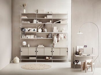 String Furniture String cabinet, 78 x 30 cm, beige