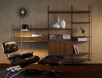 String Furniture Pannello da pavimento String 200 x 30 cm, set di 1, nero