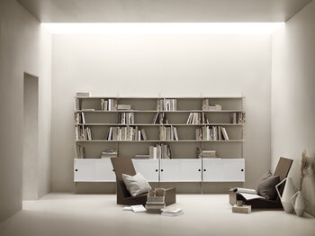 String Furniture String lattiapaneeli 85 x 30 cm, 2 kpl, beige